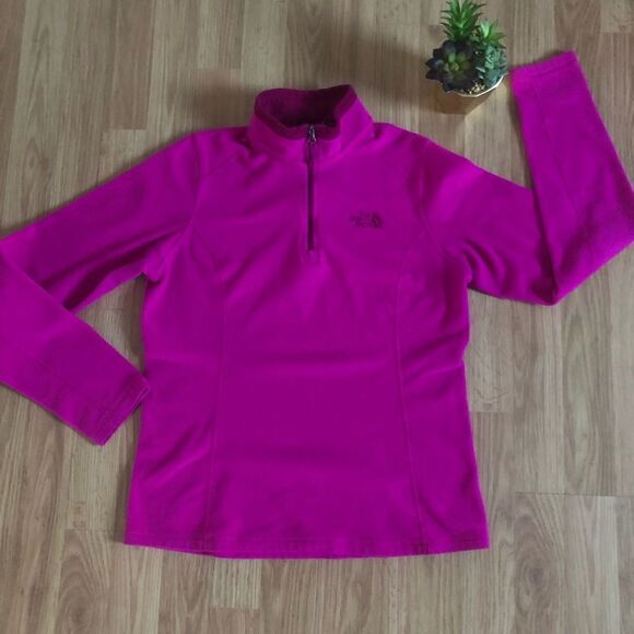 THE NORTH FACE Pink 1/4 Zip Pullover - Picture 4 of 7